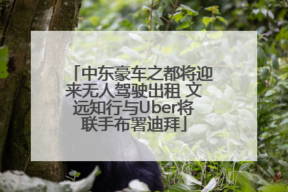 中东豪车之都将迎来无人驾驶出租 文远知行与Uber将联手布署迪拜
